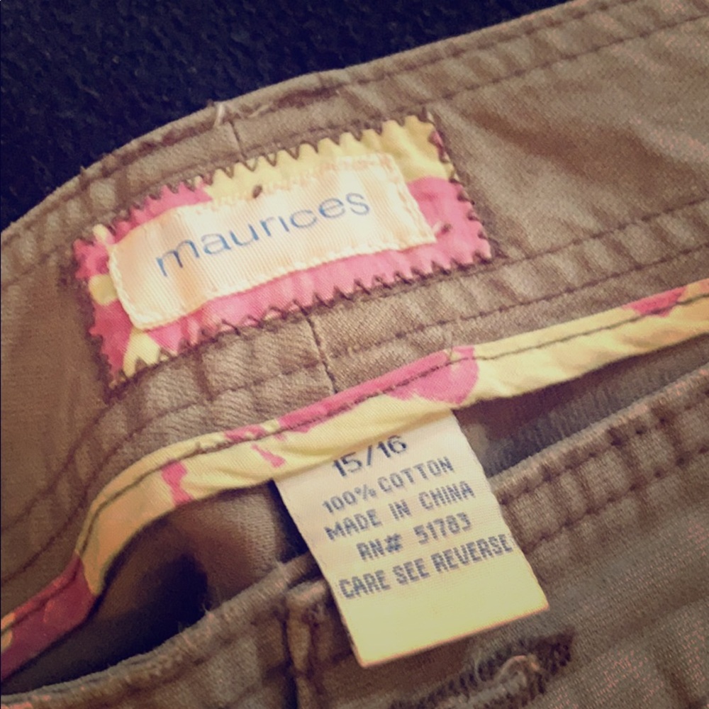 Maurices Khaki pants 15/16